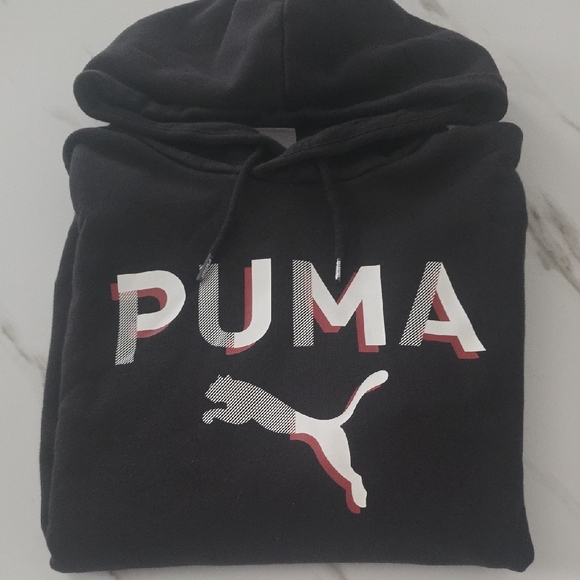 PUMA Men's Black and White Logo Sweater - Picture 1 of 5